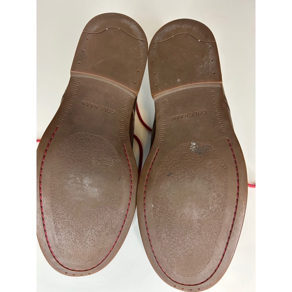 Cole Haan Kennedy Chukka Aesthetic Boots Brown Leather Red Laces Mens 8 M Used - Picture 12 of 13